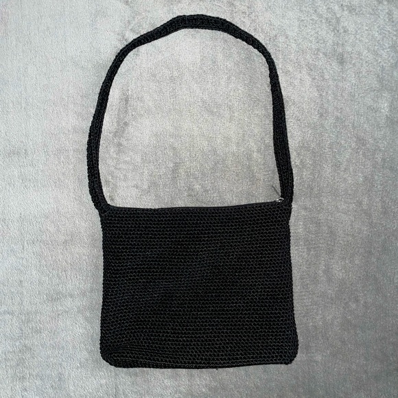 The Sak crocheted black shoulder bag with two zippered pockets - Picture 2 of 3